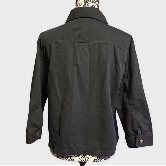 BRUNSWICK Square black lightweight button up jacket
size petite large - Picture 6 of 9